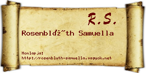 Rosenblüth Samuella névjegykártya